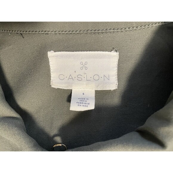 Caslon Nordstrom Women's Jacket Olive Green Utility Military Cargo S - Picture 8 of 9